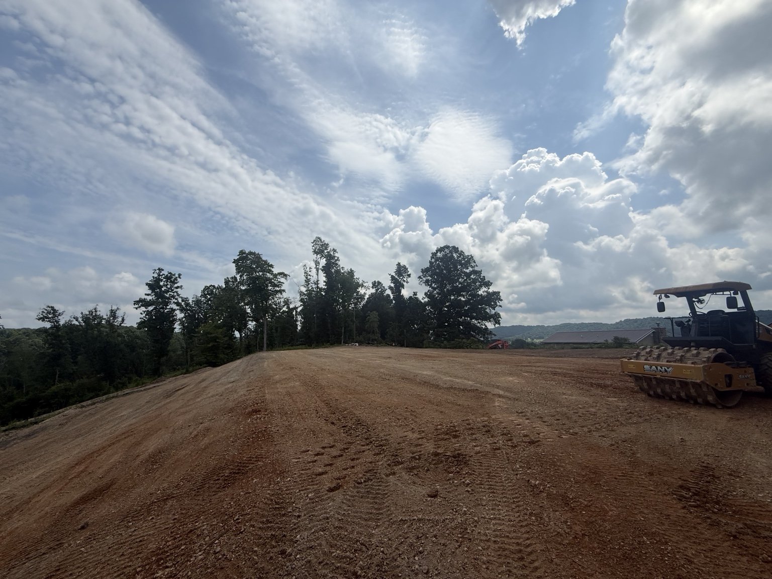 Freshly graded open building site
