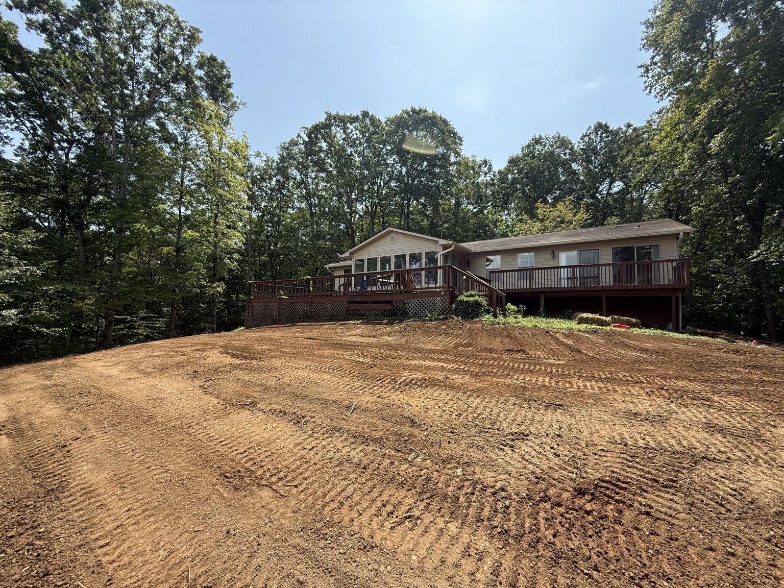 Finished grading on a residential property